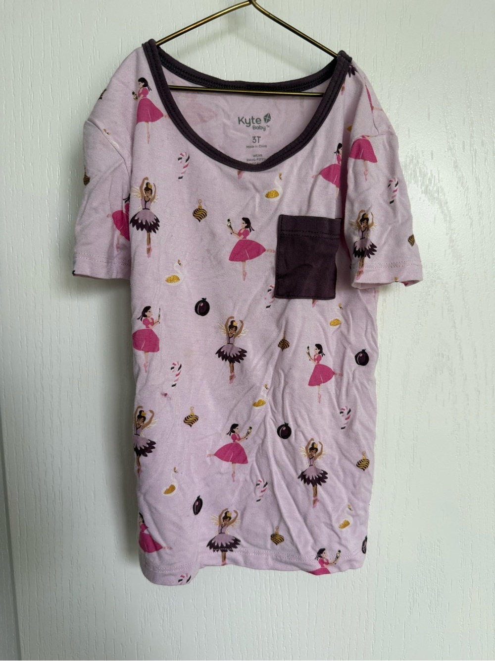 Kyte Baby Pink Ballerina SS Pajama Set